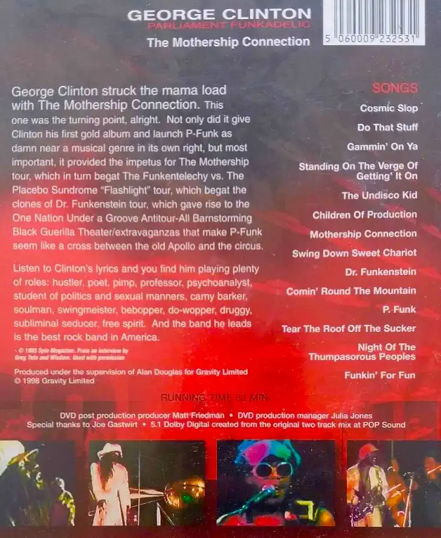 George Clinton - Parliament Funkadelic - DVD /plast/