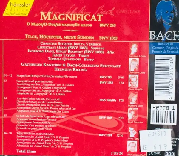 Magnificat - BWV 243 - CD /plast/