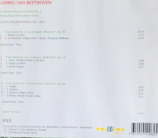 Ludwig van Beethoven - Les grandes Sonates pour piano Vol 2 - CD /plast/