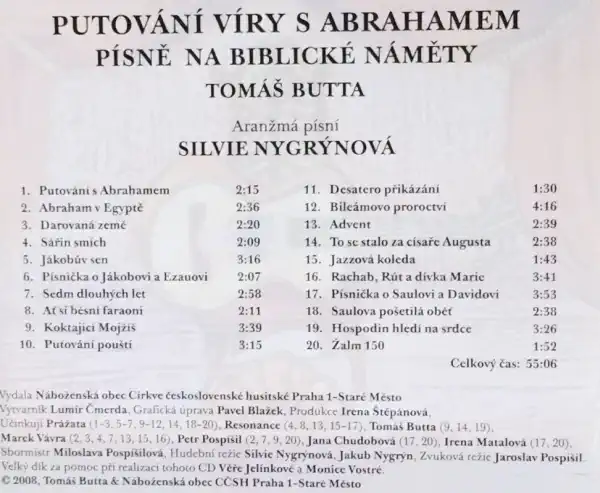 Tomáš Butta - Putování víry s Abrahamem - CD /plast/