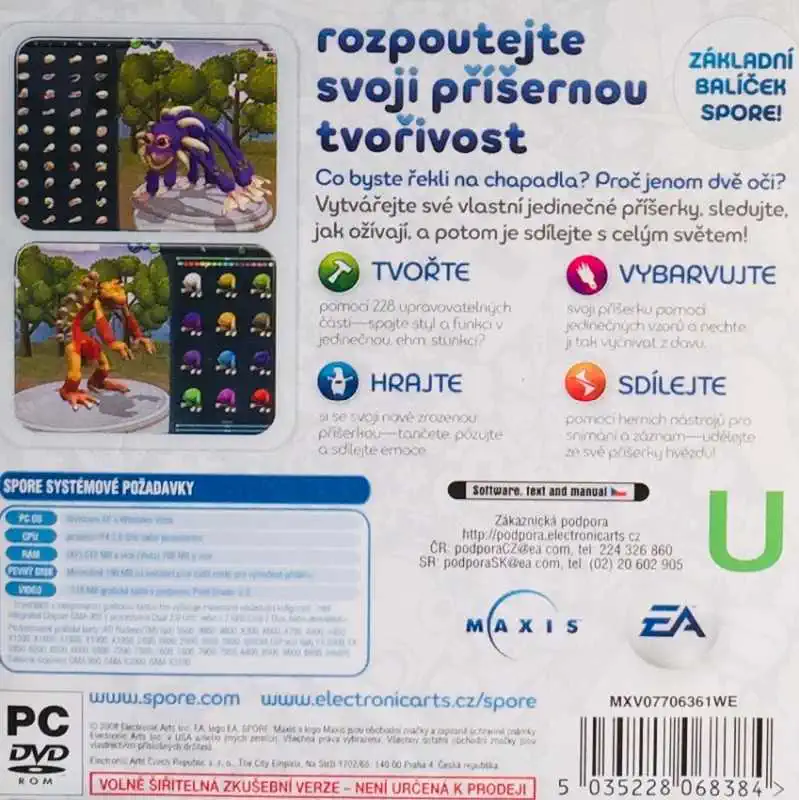 Spore - Tvoření příšerek - PC DVD-ROM /dárkový obal/