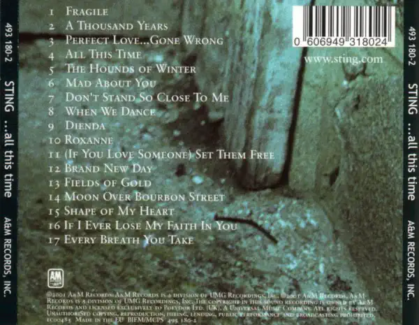 Sting - ...All This Time - CD /plast/