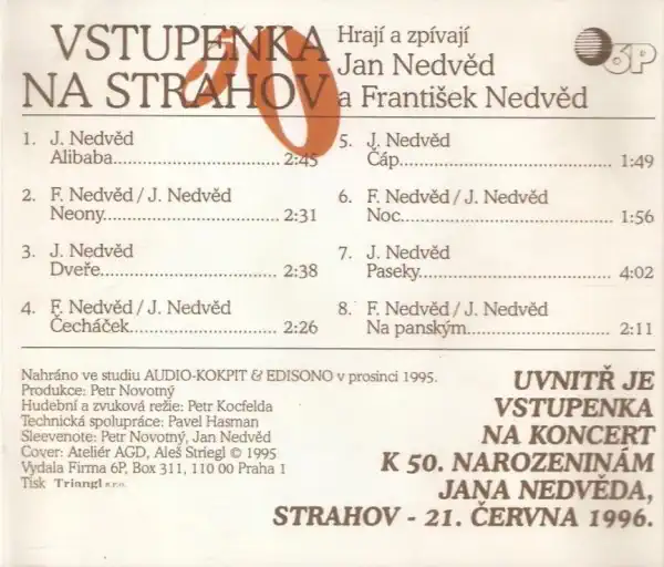 Jan Nedvěd - Vstupenka na Strahov - CD /plast/