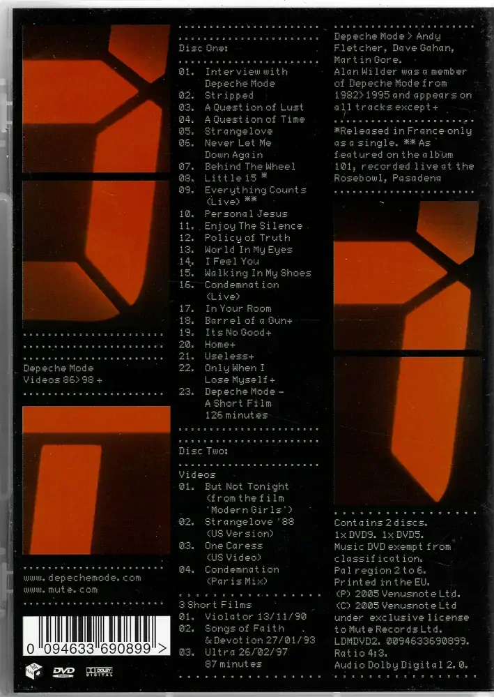 Depeche Mode - Videos 86-98 - DVD plast /bazarové zboží/