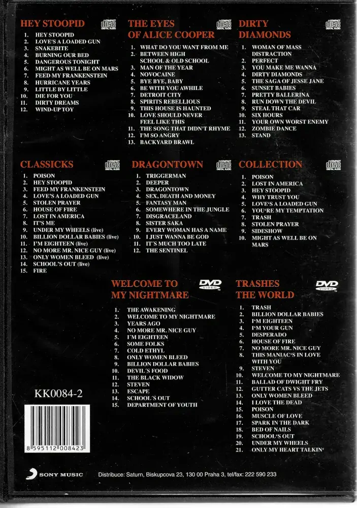 Alice Cooper - 6CD + 2DVD - DVD plast /bazarové zboží/