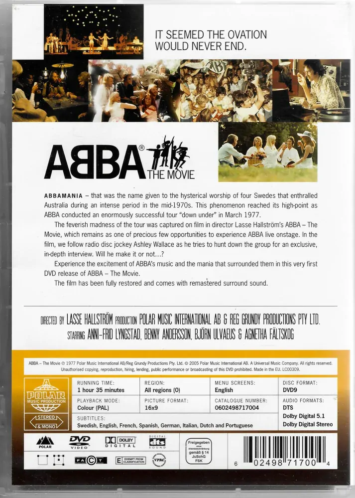 ABBA - The movie - DVD plast