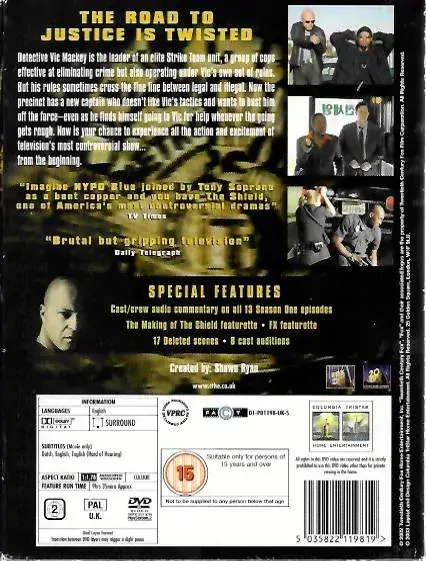 The Shield - the complete first season - 4xDVD /bazarové zboží/