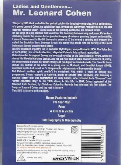 Leonard Cohen - Ladies and Gentlemen - DVD plast/bazarové zboží/