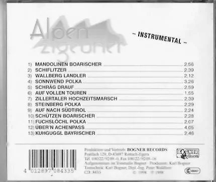 Alpenzigeuner - Instrumental - CD /bazarové zboží/