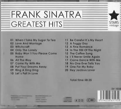 Frank Sinatra - Greatest hits - CD /bazarové zboží/