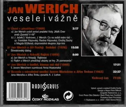 Jan Werich - Vesele i vážně - CD /bazarové zboží/