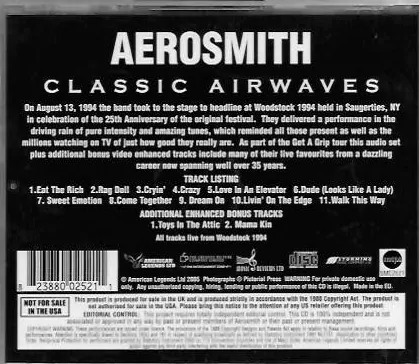 Aerosmith - Classic airwaves - CD /bazarové zboží/
