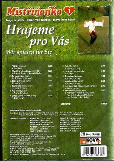 Mistříňanka - Hrajeme pro vás - DVD plast /bazarové zboží/