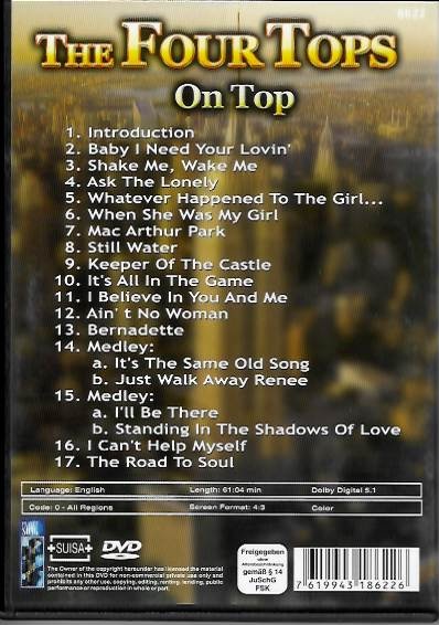 The Four tops - On Top - DVD plast /bazarové zboží/