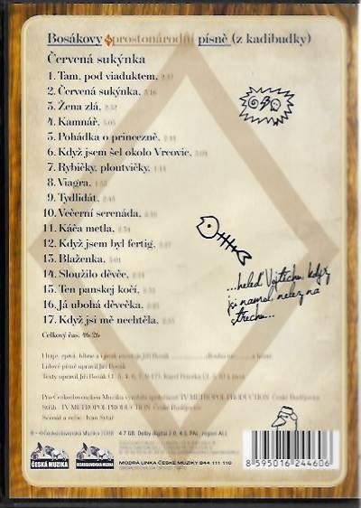 Bosákovy sprostonárodní písně (z kadibudky) Červená sukýnka - DVD plast