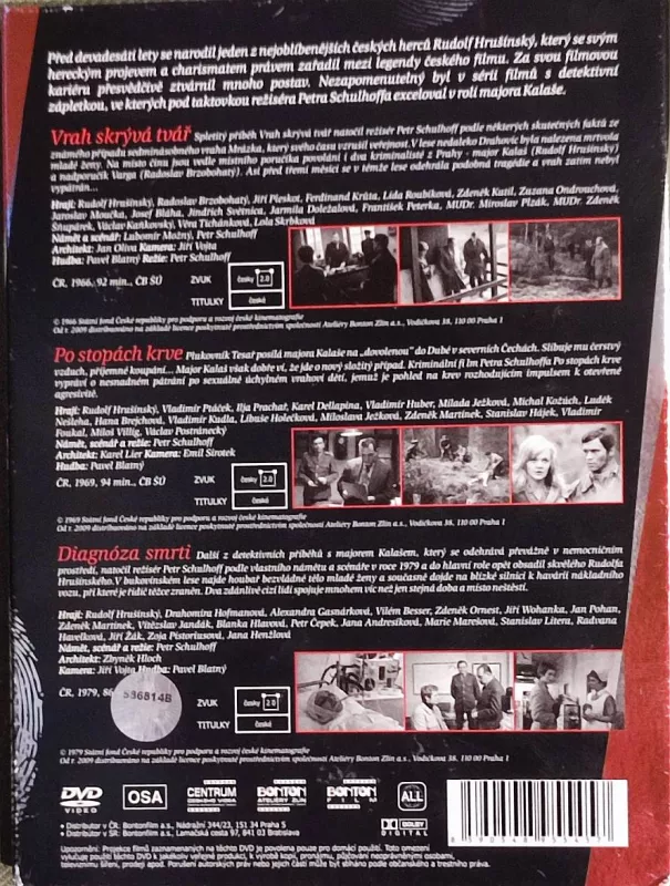 3x krimi s Rudolfem Hrušínským - DVD digipack /bazarové zboží/