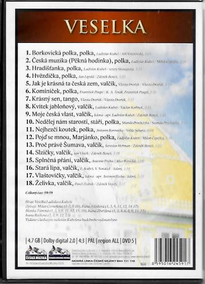 Zlatá deska české muziky - Veselka - DVD plast