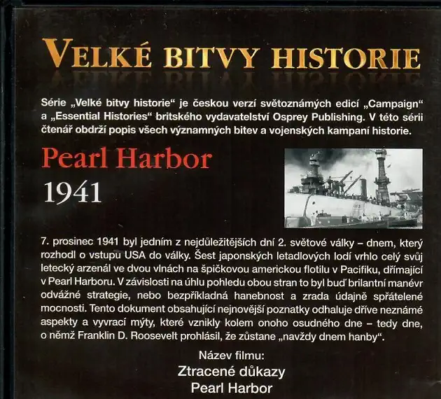 Velké bitvy historie 2 - Pearl Harbor 1941 (časopis + DVD)
