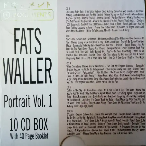 Fats Waller - Portrait Vol. 1 - 10CD /bazarové zboží/