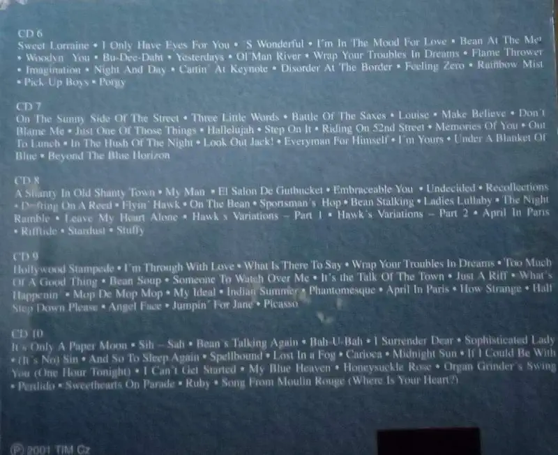 Coleman Hawkons - Portrait 10CD